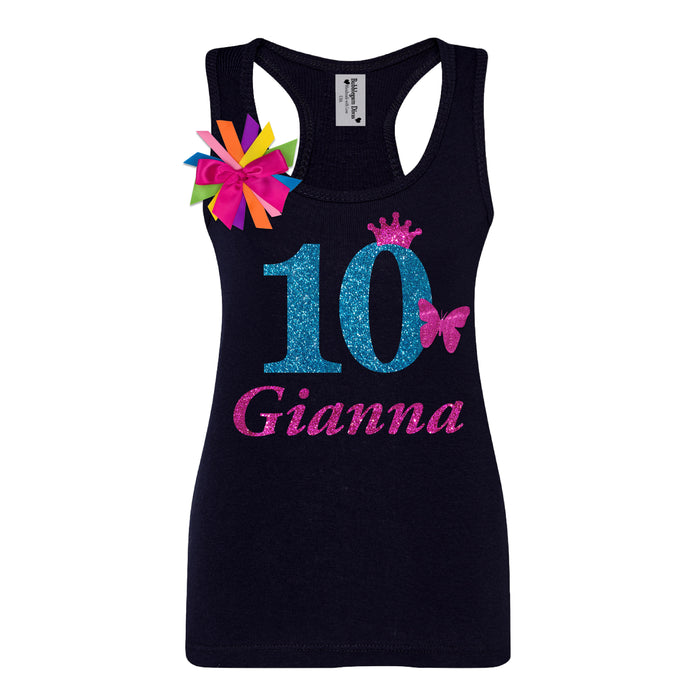 Butterfly 10th Birthday Shirt