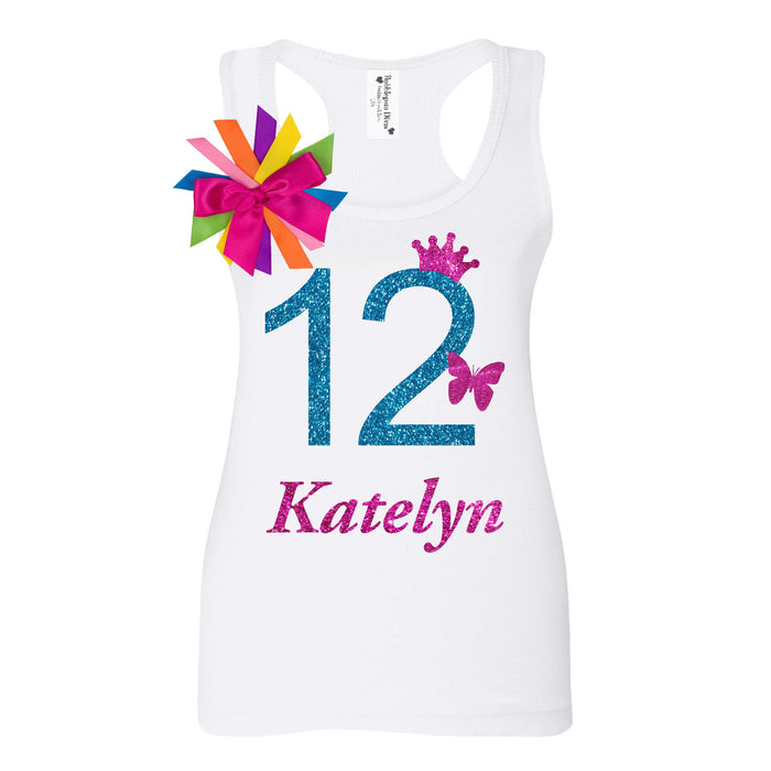 Butterfly 12th Birthday Shirt