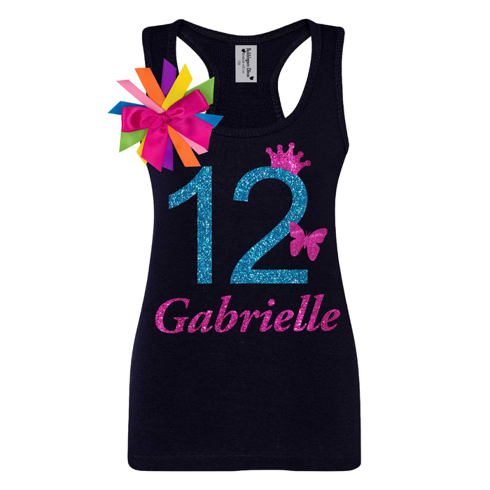 Butterfly 12th Birthday Shirt