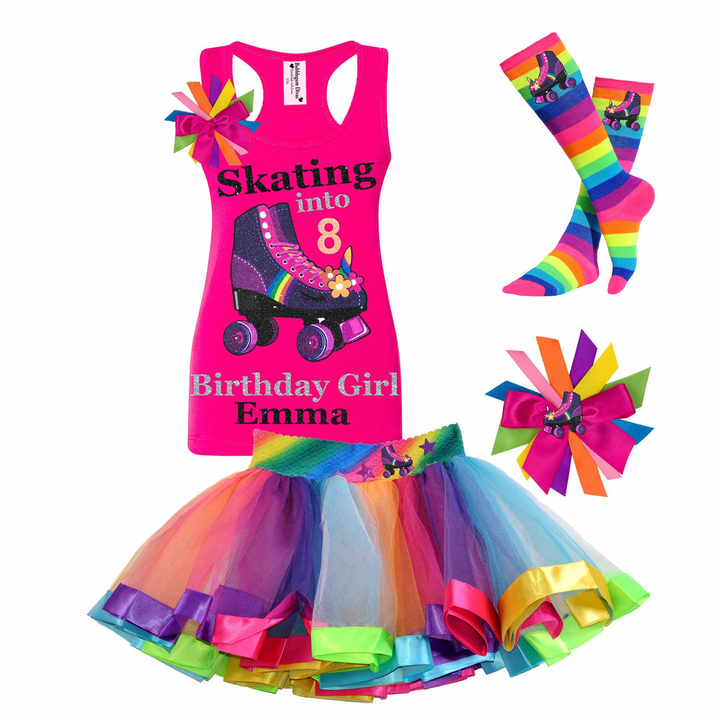 Shop Twilight Roller Skating Birthday Party Outfit at Bubblegum Divas  personalized gifts for girls.