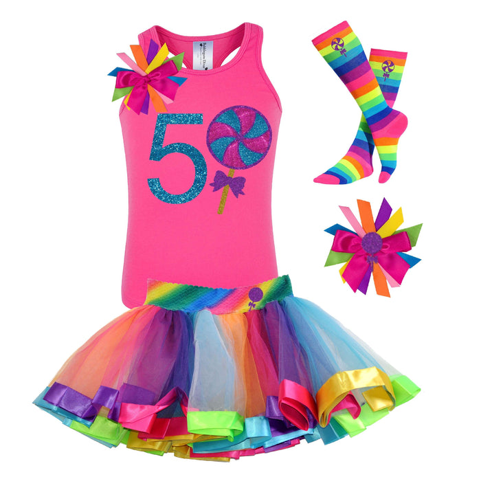 5th Birthday Lollipop - Bubblegum Divas