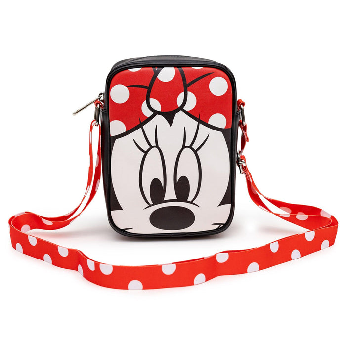 Disney: Minnie Mouse Face Flat Crossbody Bag - Bubblegum Divas 