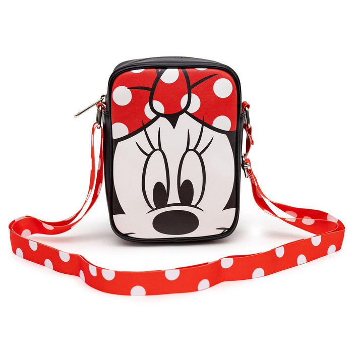 Disney: Minnie Mouse Face Flat Crossbody Bag - Bubblegum Divas