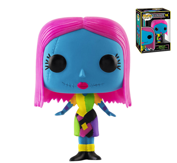 FUNKO POP! ANIMATION: The Nightmare Before Christmas - Disney SALLY (BLACK LIGHT)Vinyl Toy Figure #16 - Bubblegum Divas