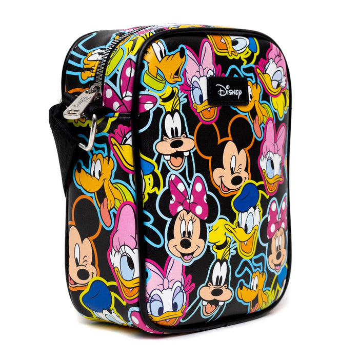 Disney: Sensational Six Expressions Black/Multi Color Crossbody Bag - Bubblegum Divas
