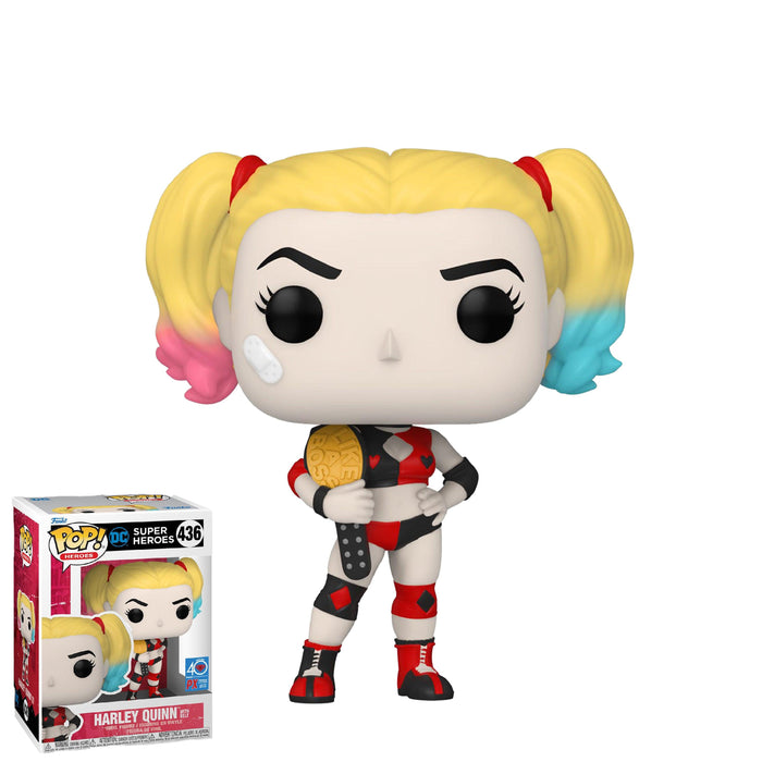 "Exclusive" FUNKO POP! TELEVISION: DC Comics Harley Quinn with Belt Vinyl Toy Figure #436 - Bubblegum Divas