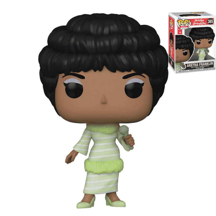 FUNKO POP! ROCKS: Aretha Franklin (Green Dress) Vinyl Toy Figure #365 - Bubblegum Divas 
