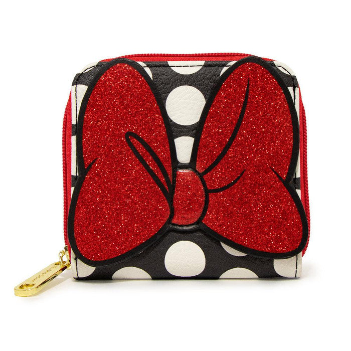 Disney: Minnie Mouse Zip Around Wallet Glitter Bow - Bubblegum Divas