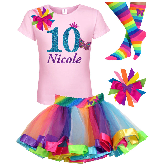 Rainbow Butterfly 10th Birthday - Bubblegum Divas