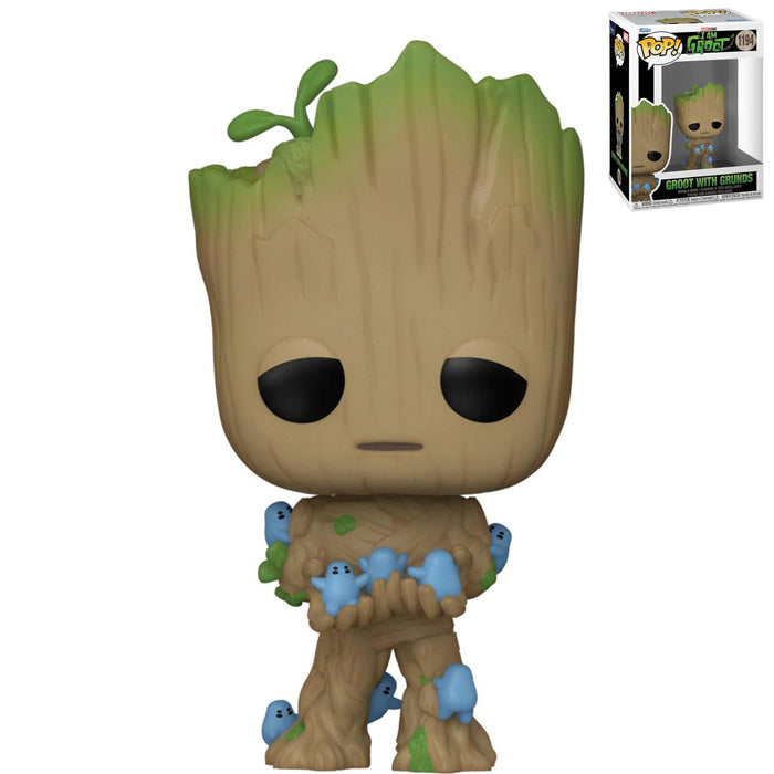 FUNKO POP! MOVIES: MARVEL I Am Groot (with Grunds) Vinyl Toy Figure #1194 - Bubblegum Divas