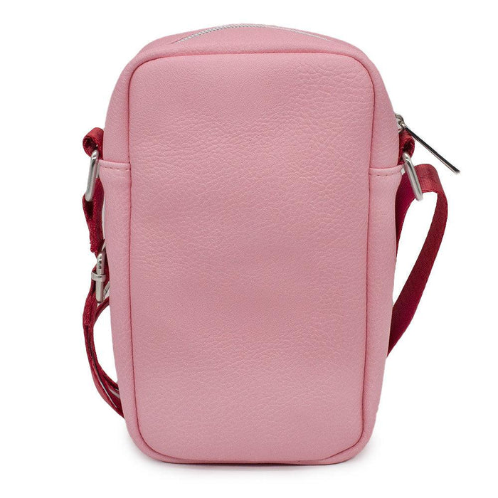 Disney: Lilo and Stitch Crossbody Bag - Stitch Sweet Smiling Pose Hibiscus Flowers Pinks - Bubblegum Divas