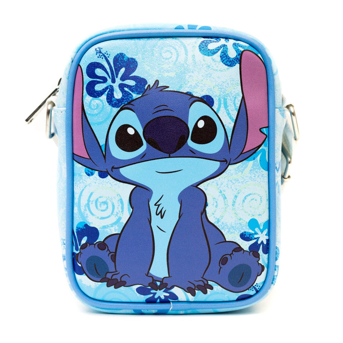 Disney: Lilo and Stitch Crossbody Bag Stitch Flower Blues Zip Purse - Bubblegum Divas