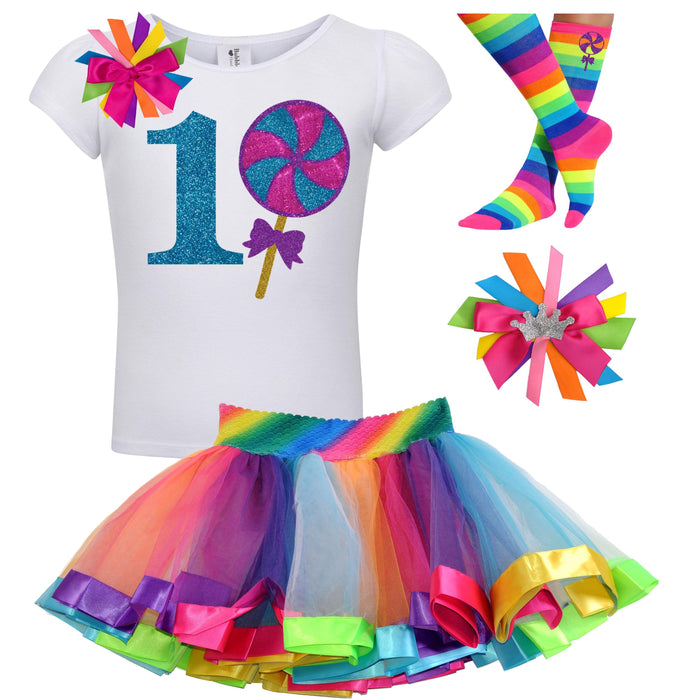 Colorful Lollipop 1st Birthday Outfit for Baby Girls - Sweet & Custom - Bubblegum Divas