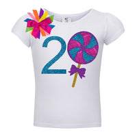 2nd Birthday Lollipop Shirt, Tutu Outfit for Toddler Girls - Candy Theme - Bubblegum Divas 