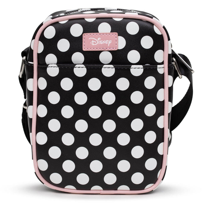 Disney: Minnie Mouse Ice Cream Cone Polka Dots Black/White Crossbody Bag - Bubblegum Divas 