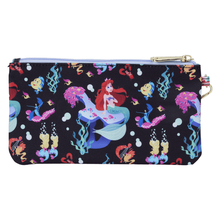 Disney The Little Mermaid Ariel Life Is The Bubbles Zipper Pouch Wristlet Loungefly - Bubblegum Divas