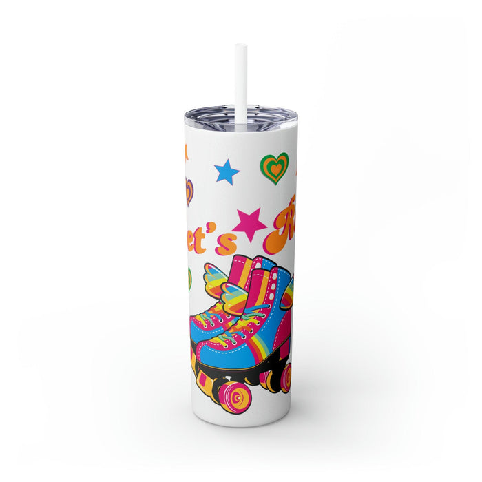 Happy Wings Roller Skate Skinny Tumbler - Bubblegum Divas