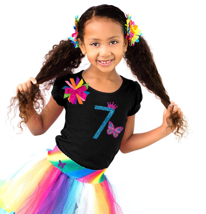 Rainbow Butterfly 7th Birthday - Bubblegum Divas