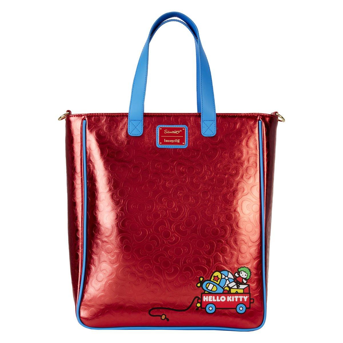 Sanrio Hello Kitty 50th Anniversary Chenille Metallic Tote Bag with Coin Bag - Bubblegum Divas 