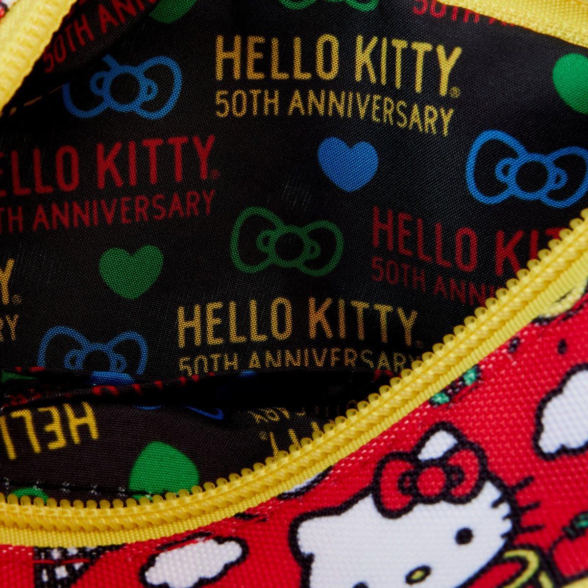 Sanrio Hello Kitty Nylon Zipper Pouch Wristlet -Loungefly - Bubblegum Divas 