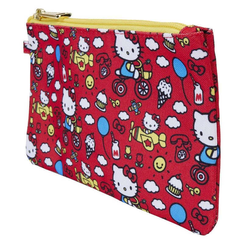 Sanrio Hello Kitty Nylon Zipper Pouch Wristlet -Loungefly - Bubblegum Divas 