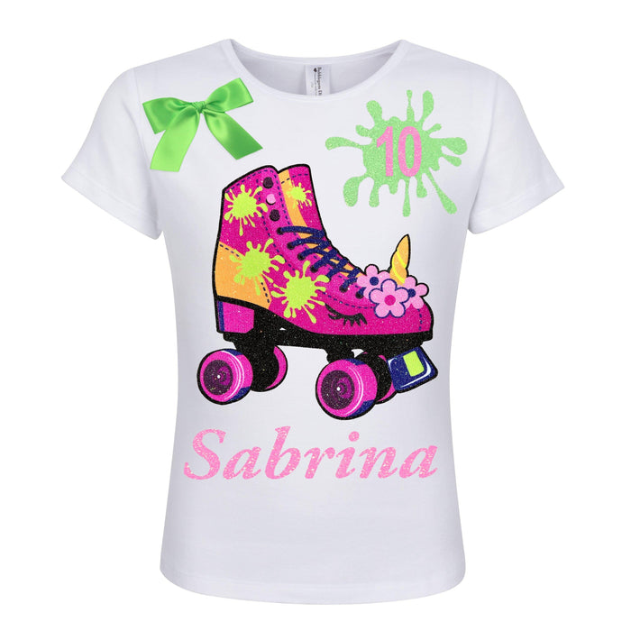 Slime Roller Skate Shirt - White - Bubblegum Divas