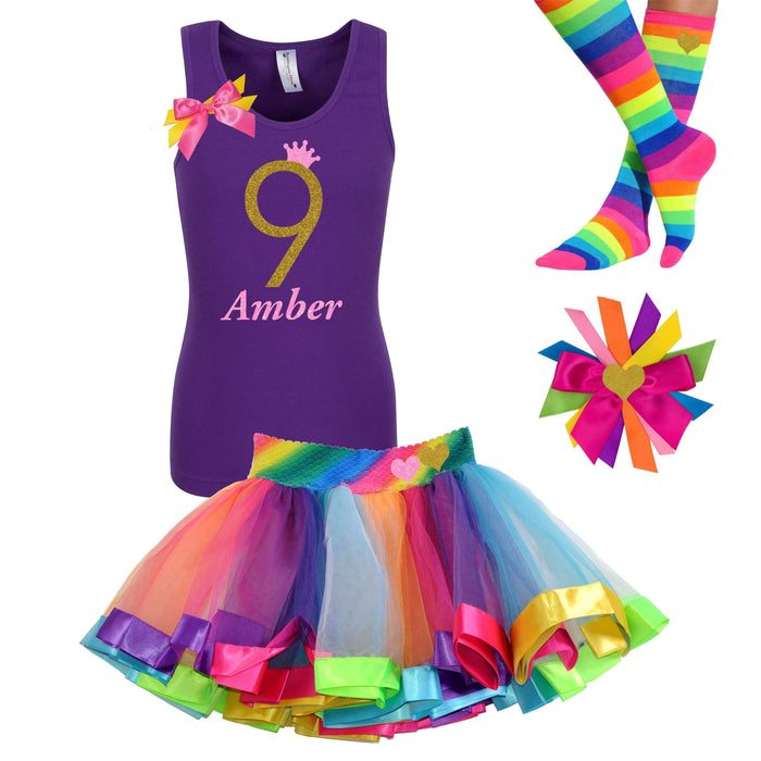 Golden Caramel 9th Birthday - 9th Birthday Outfit - Bubblegum Divas Store