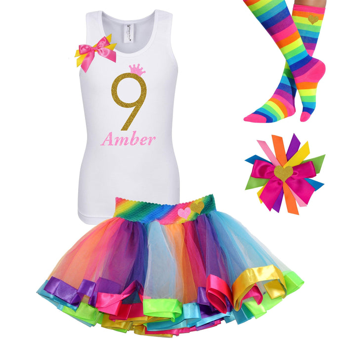 9th Birthday Girl Shirt - 9th Birthday Outfit - Bubblegum Divas Store