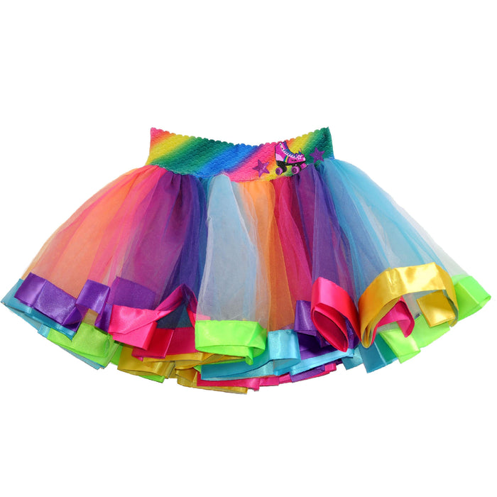 Pinkie Roller Skate Glow Rainbow Tutu Skirt for Girls - Bubblegum Divas 