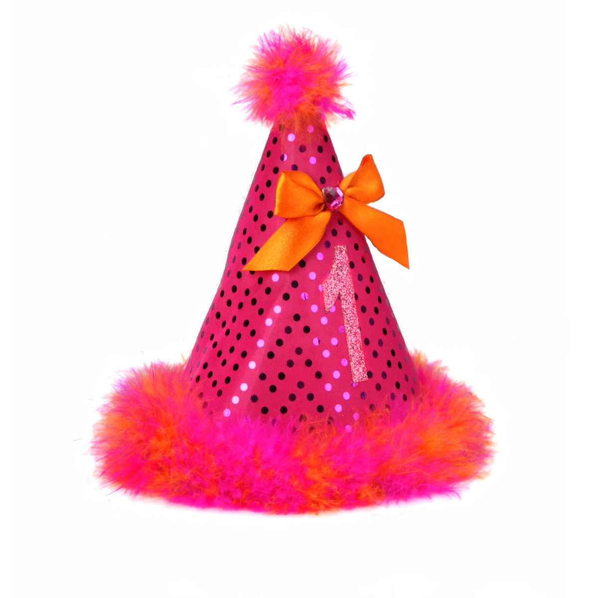 Party Hat - Pink Orange - Hat - Bubblegum Divas Store