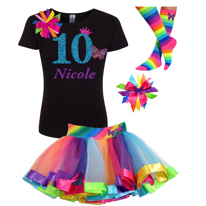 Rainbow Butterfly 10th Birthday - Bubblegum Divas