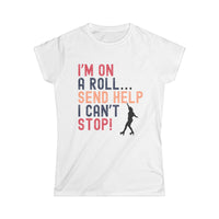 Women's Funny Roller Skating T-Shirt – “I’m on a Roll!