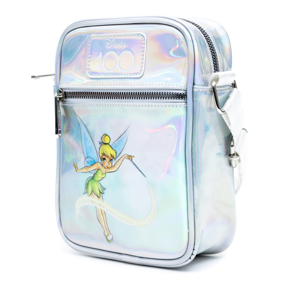 Disney Tinker Bell Iridescent Holographic Purse Left Side of Bag