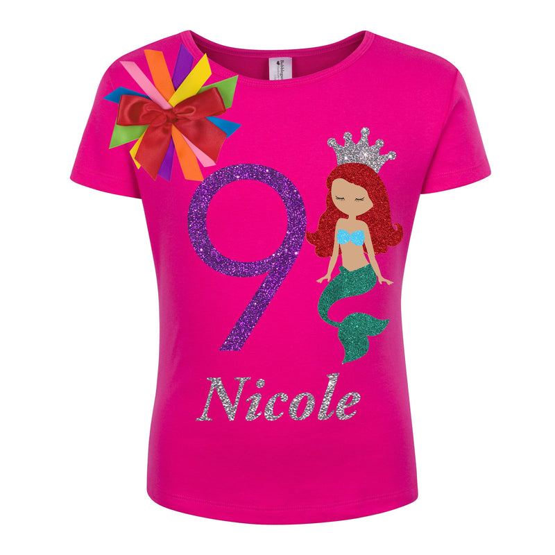 Mermaid Princess Birthday Shirt for Girls - Bubblegum Divas 