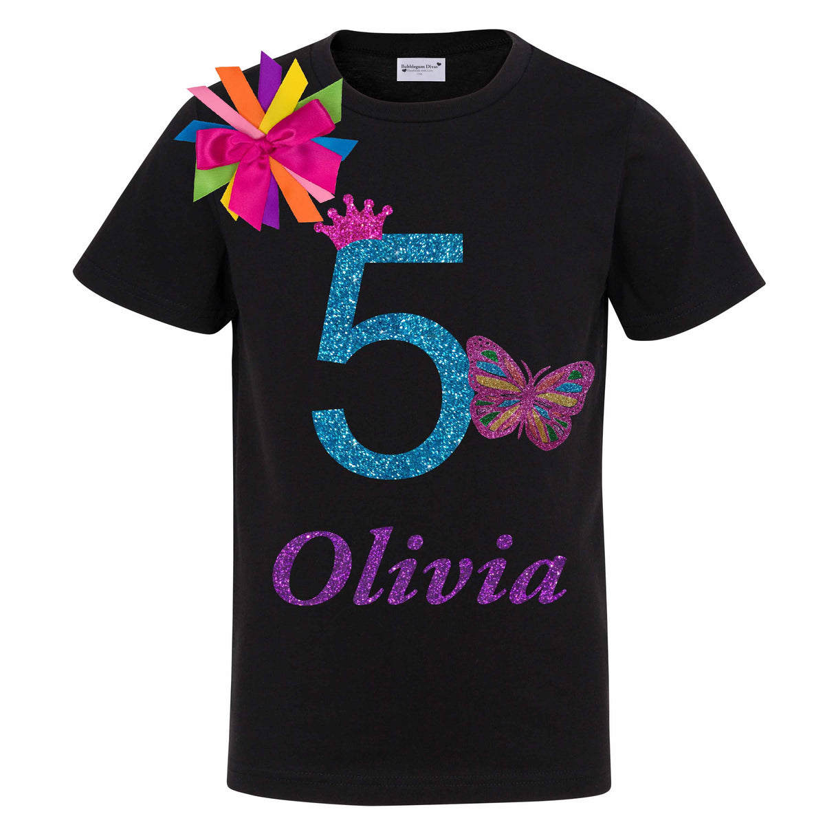 5th Birthday Rainbow Butterfly