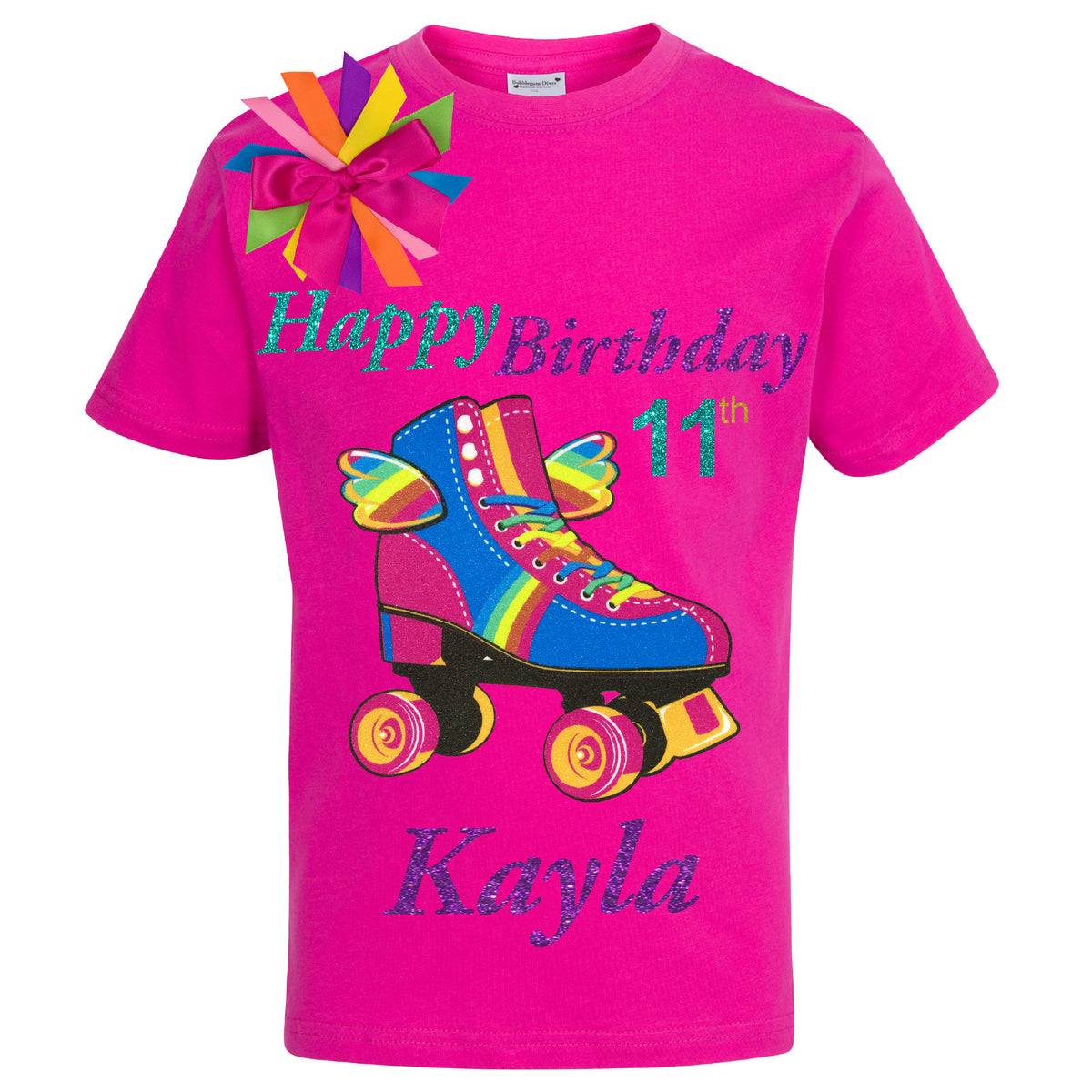 Happy 7th Birthday Roller Skate Outfit - Happy Wings