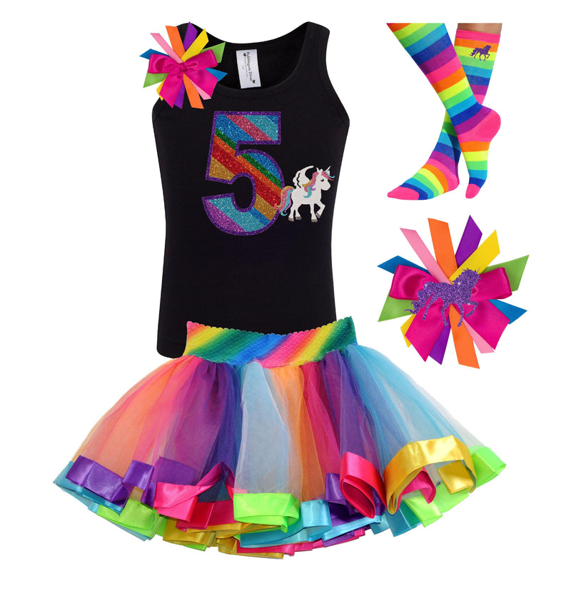 Girls 5th Birthday Unicorn Outfit - Bubblegum Divas 