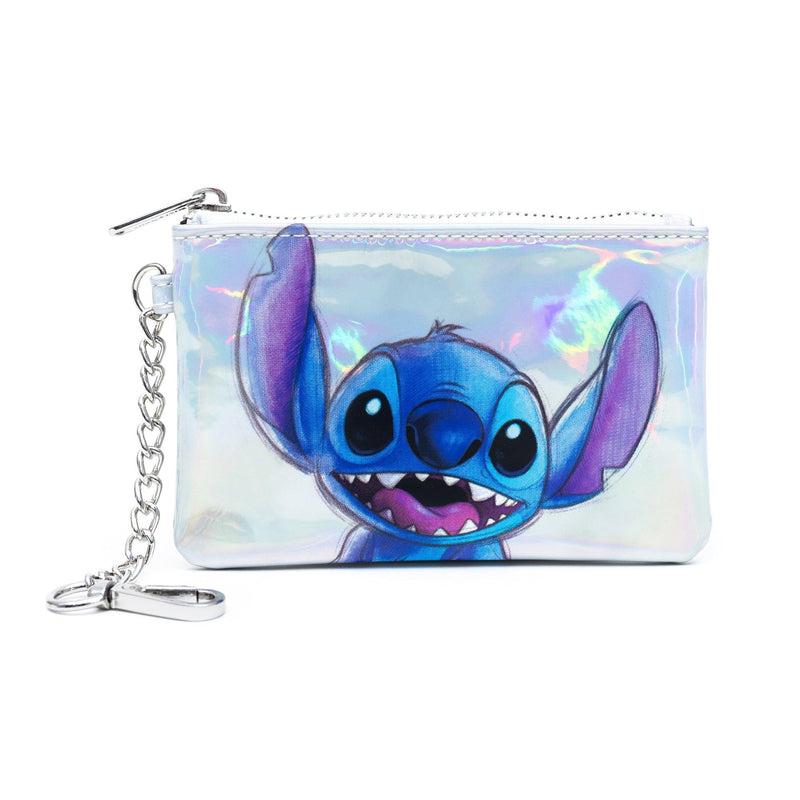 Disney: Lilo and Stitch Iridescent Holographic Zip Purse Crossbody Tote Bag Wallet
