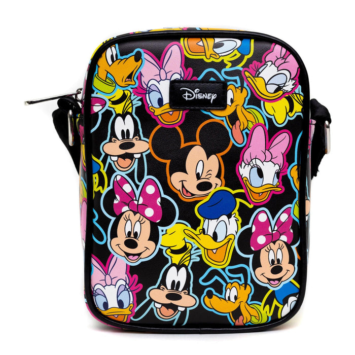Disney: Sensational Six Expressions Black/Multi Color Crossbody Bag - Bubblegum Divas 