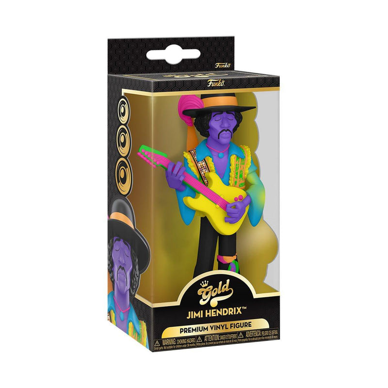 FUNKO POP! ROCKS: Jimi Hendrix (Blacklight) Vinyl Toy Gold Figure - Bubblegum Divas 