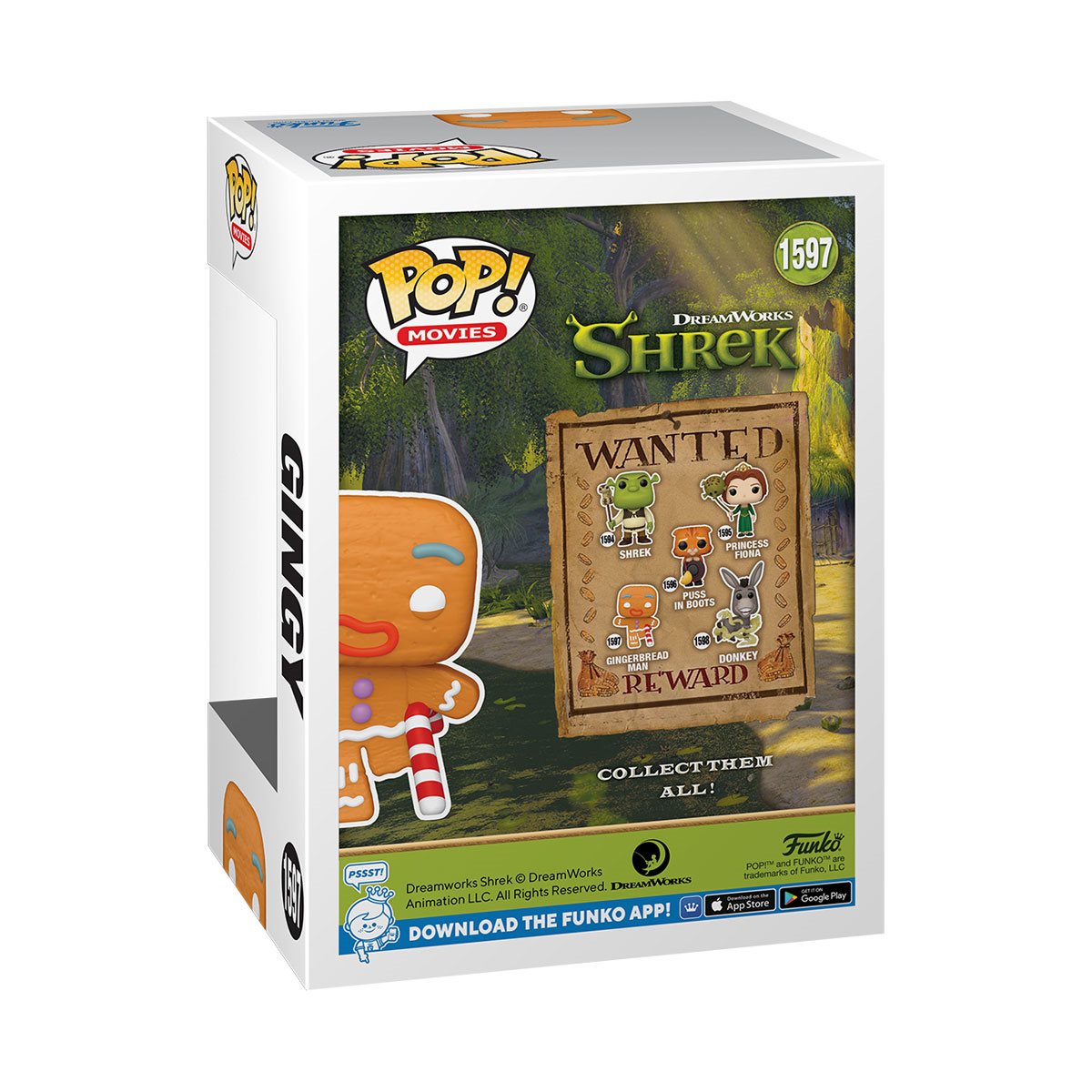 Funko Pop Movies DreamWorks 30 Anniversary Shrek Gingerbread Man Gingy #1597