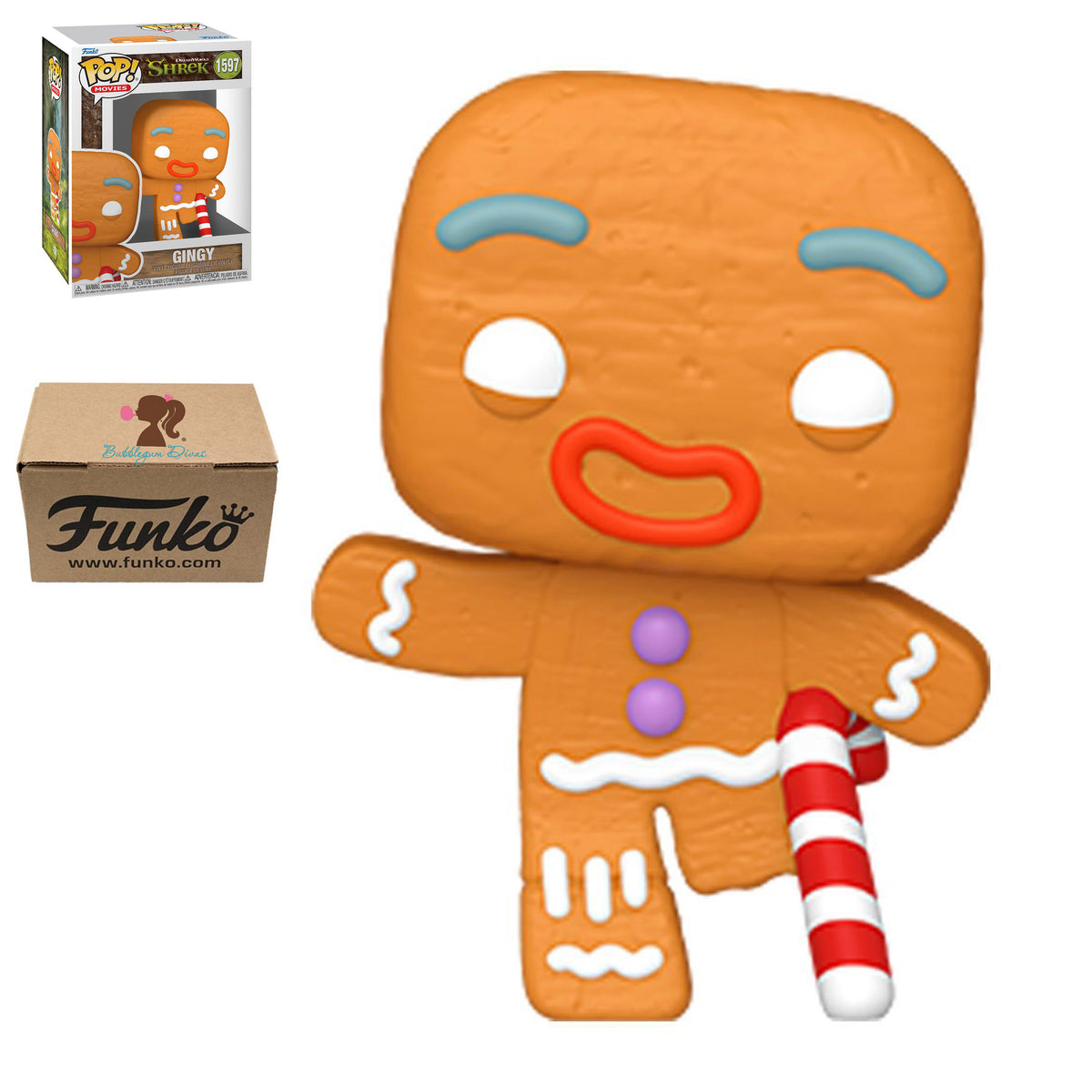 Funko Pop Movies DreamWorks 30 Anniversary Shrek Gingerbread Man Gingy #1597