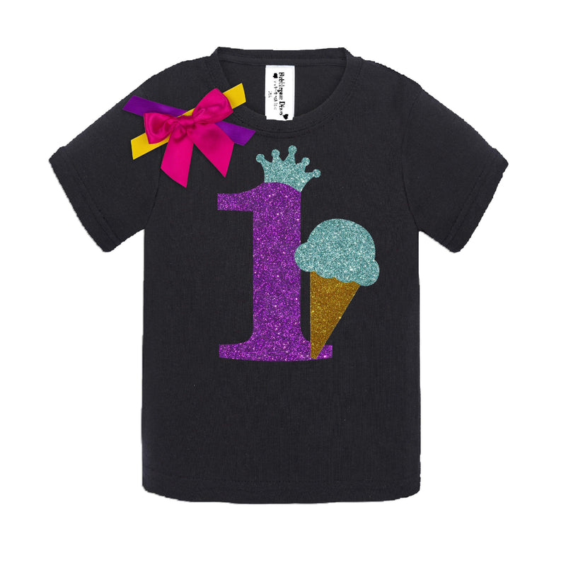 Sweet Ice Cream Themed 1st Birthday Outfit for Baby Girls - Bubblegum Divas 