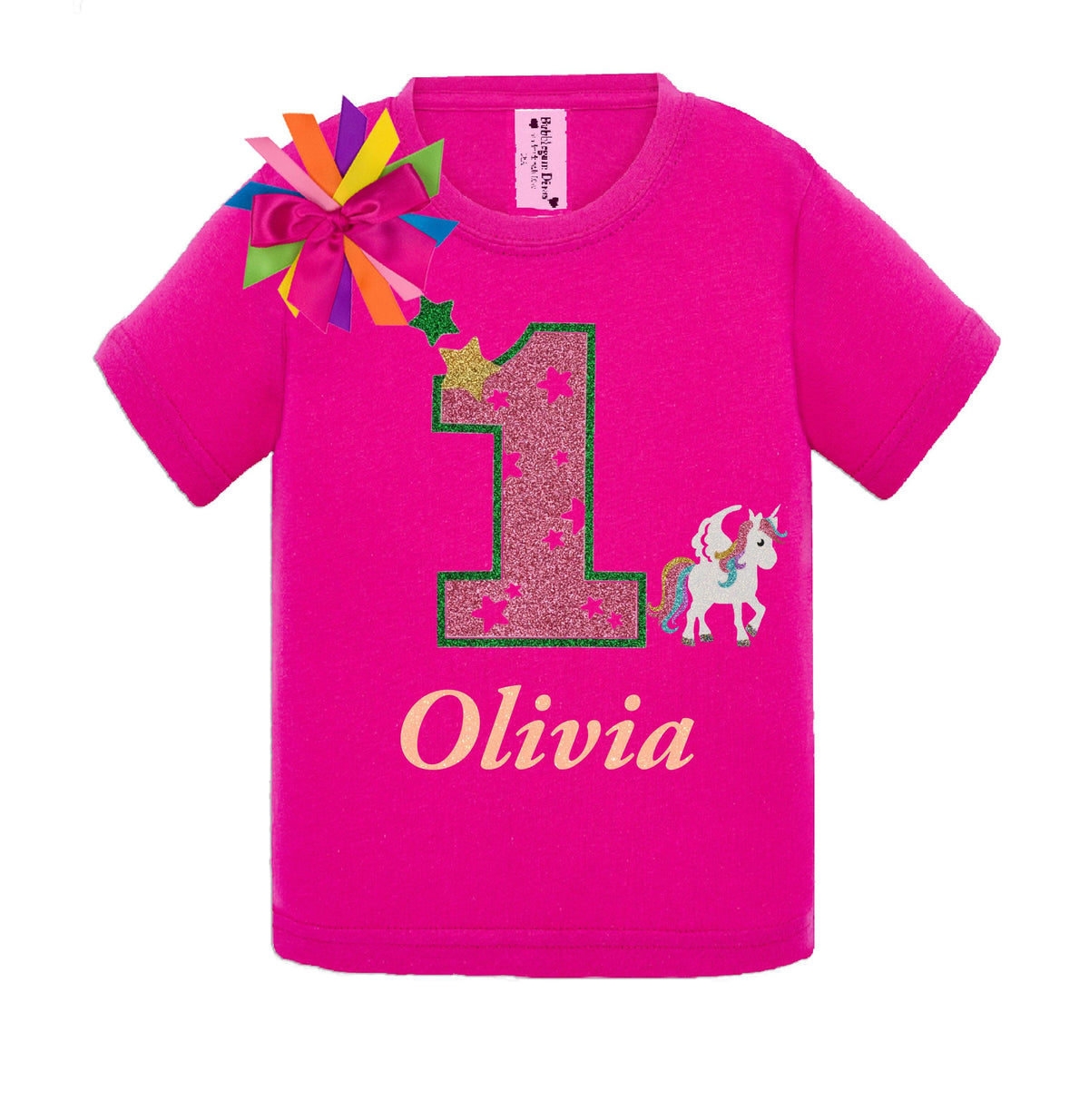 Magical Unicorn 1st Birthday Outfit for Baby Girls - Customized & Sparkly - Bubblegum Divas 