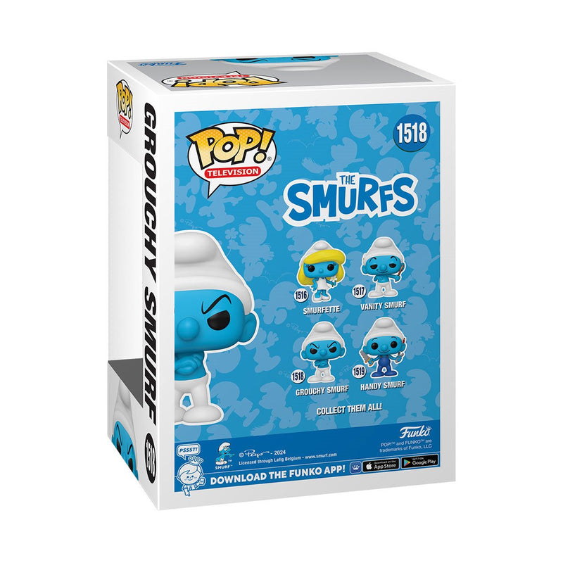 FUNKO POP! The Smurfs Classic Grouchy Smurf Vinyl Figure #1518