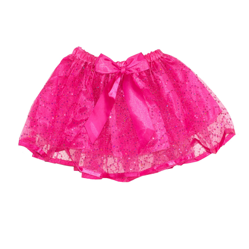 Girls Pink Sparkle Tutu Skirt Dress Up Halloween Costume Kids Birthday Dance Skirt 3,4,5