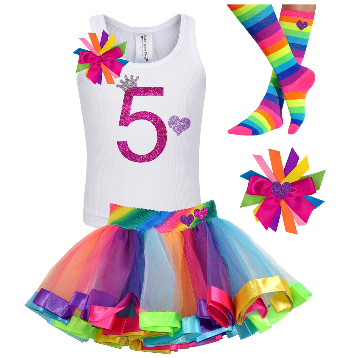 5th Birthday Girl Outfit Sparkle Glitter Shirt