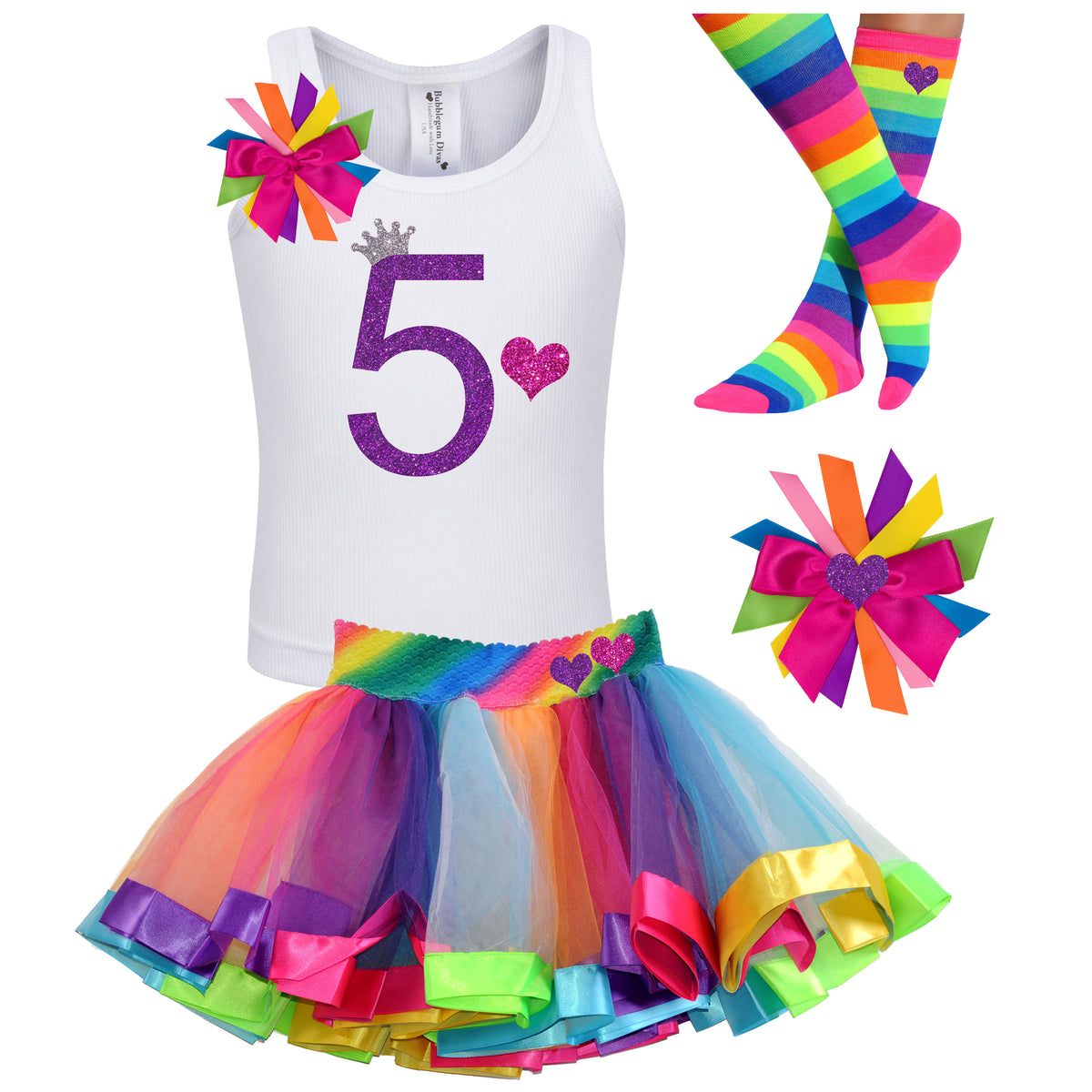 Girls Birthday Princess Outfit Purple Number 5