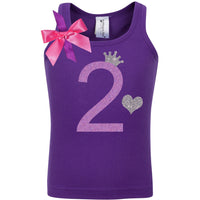 2nd Birthday Princess Shirt for Toddler Girls - Bubblegum Divas 