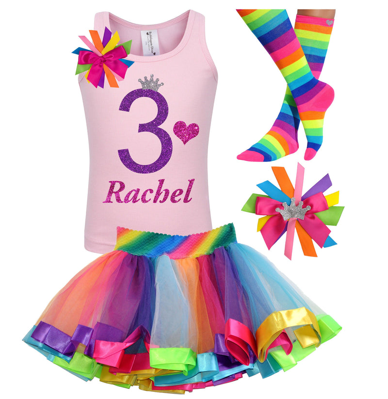 Personalized 3rd Birthday Party Outfit for Girls - Bubblegum Divas 